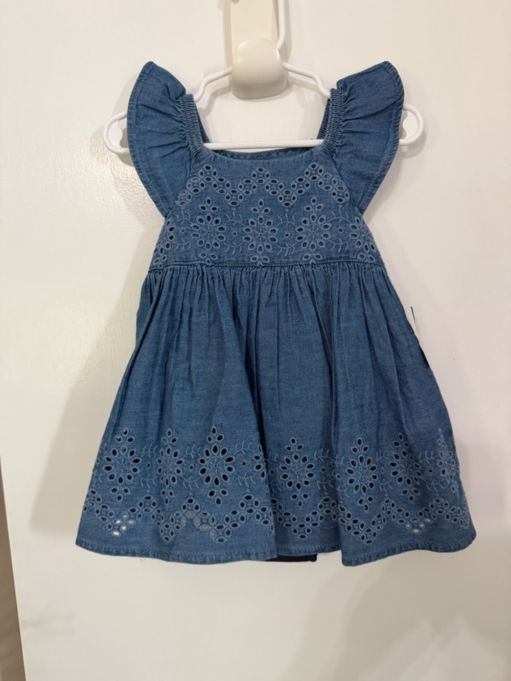 GAP Blue Eyelet Flutter Dress for Kids
